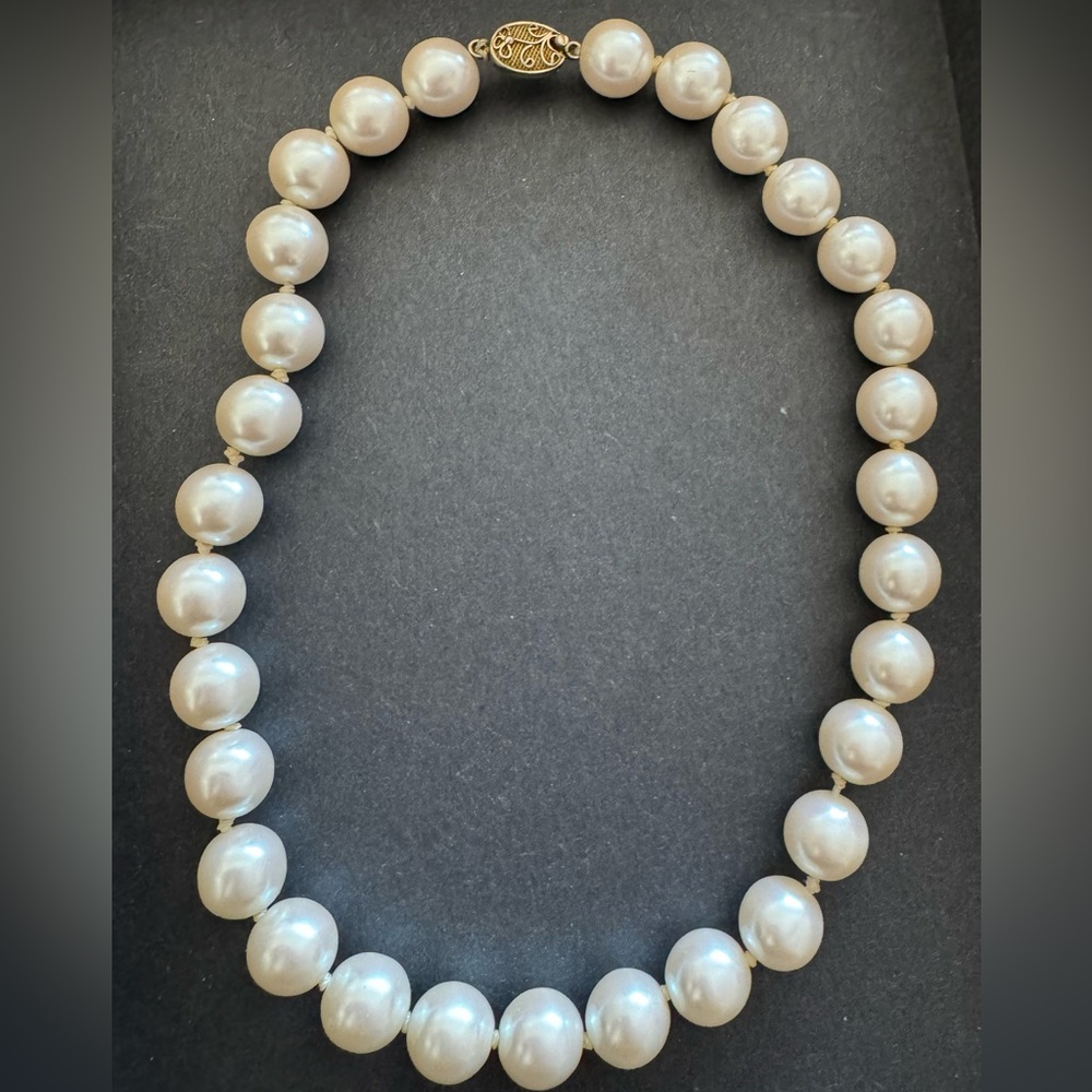 White Faux Pearl Necklace